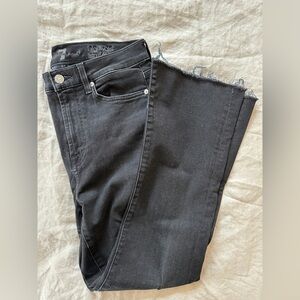 7 For All Mankind Black Ankle Jeans